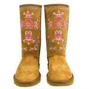 Gorgeous Montana West Faux Suede/Fur Lined Embroidered Boots-Size 8
